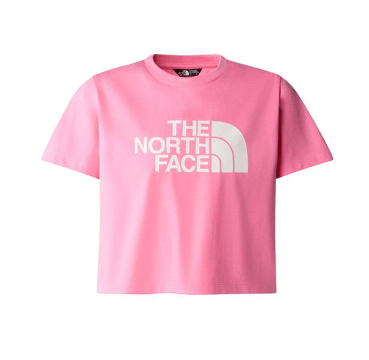 The North Face Girls S/S Crop Easy Tee Gamma Pink